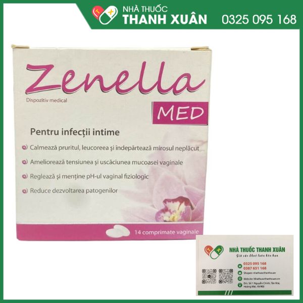 Zenella MED - Viên đặt âm đạo giúp phòng ngừa và điều trị viêm âm đạo